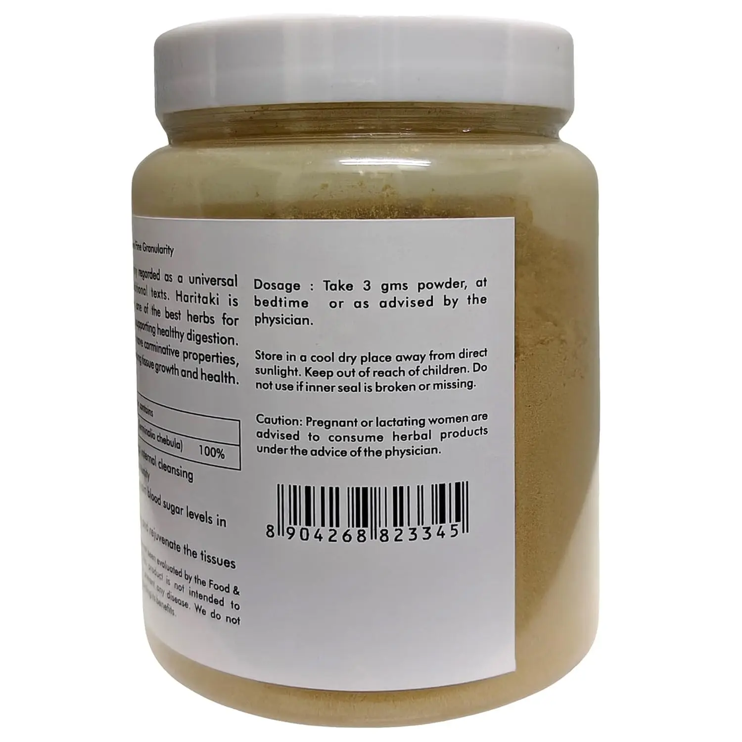 This is a 200 gm pack of Herbal Hills Organic Haritaki Powder.