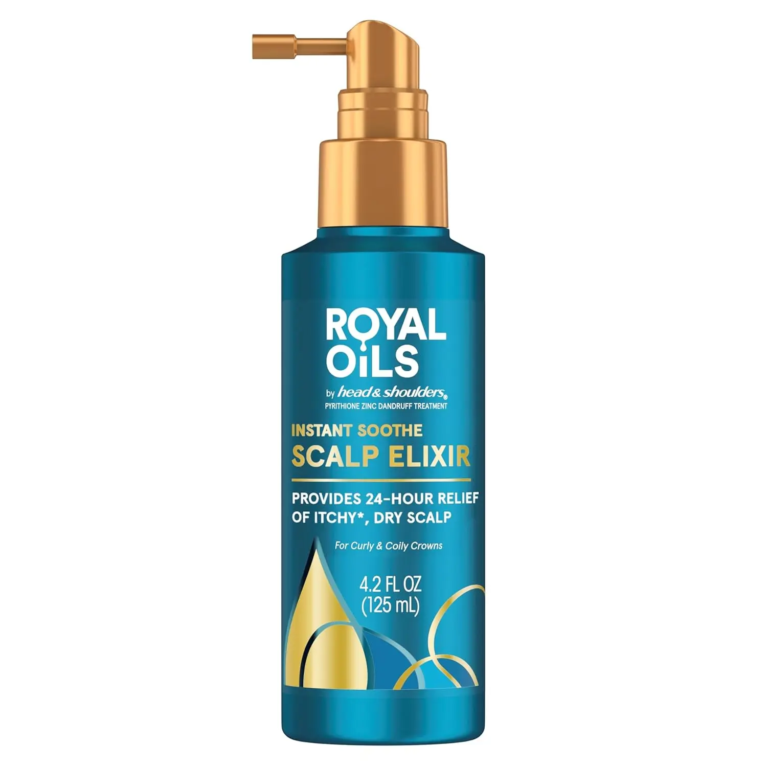Head and Shoulders Royal Oils Instant Soothe Scalp Elixir with menthol and peppermint oil provides 24-hour scalp protection and relief from dryness and itchiness.