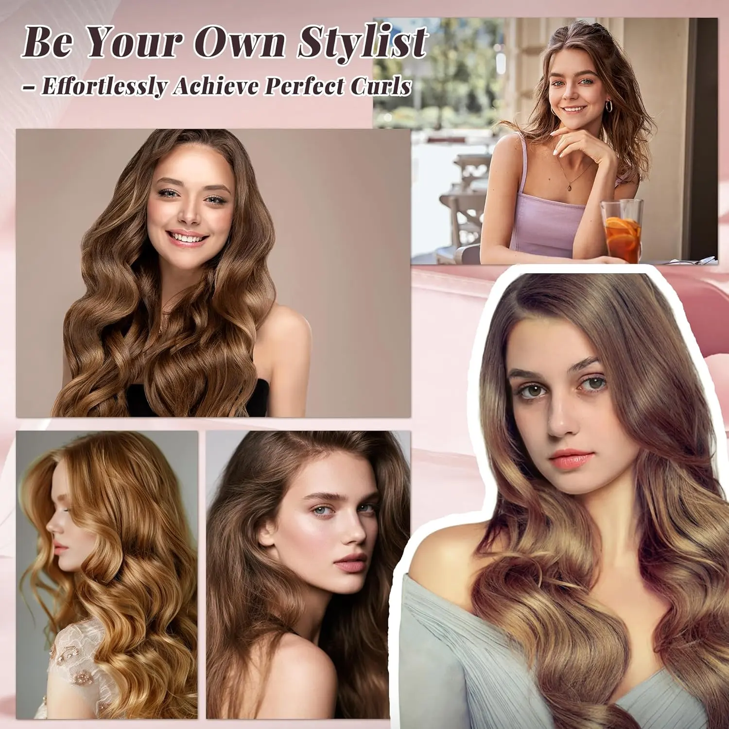 Achieve heatless curls overnight with this hair curler set, including a satin bonnet for protecting your hair while you sleep.