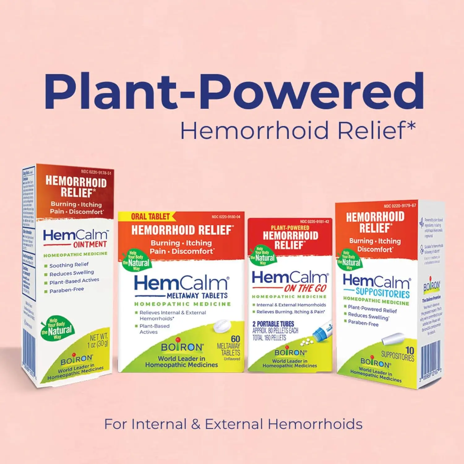Boiron Hemcalm ointment provides soothing relief from hemorrhoid symptoms such as burning, itching, pain, swelling, and discomfort with plant-based active ingredients.