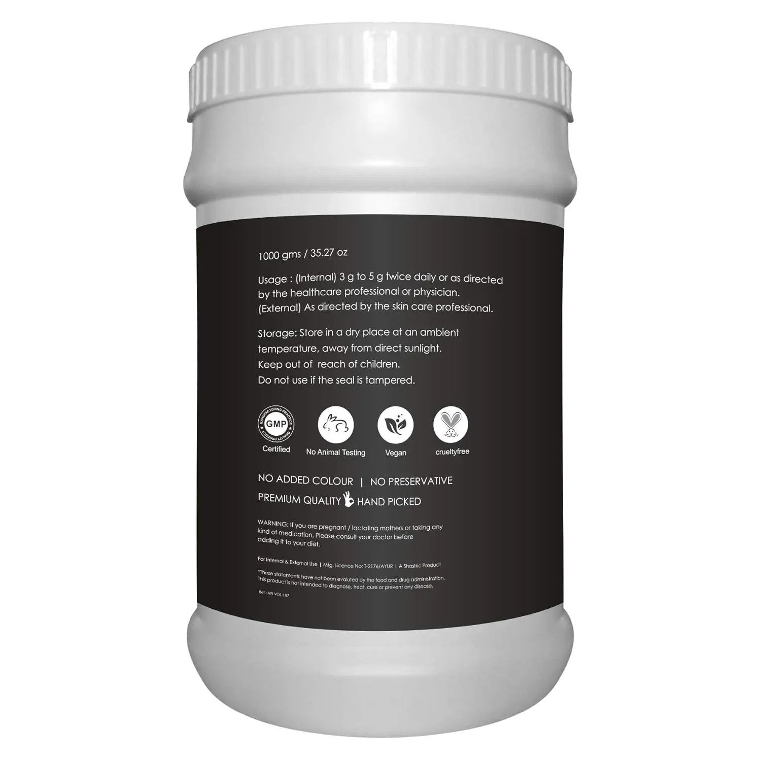 This is a 1kg package of Herb Essential pure Jamun powder made from Syzygium Cumini, following ayurvedic principles, and free from sugar, salt, preservatives, and gluten.