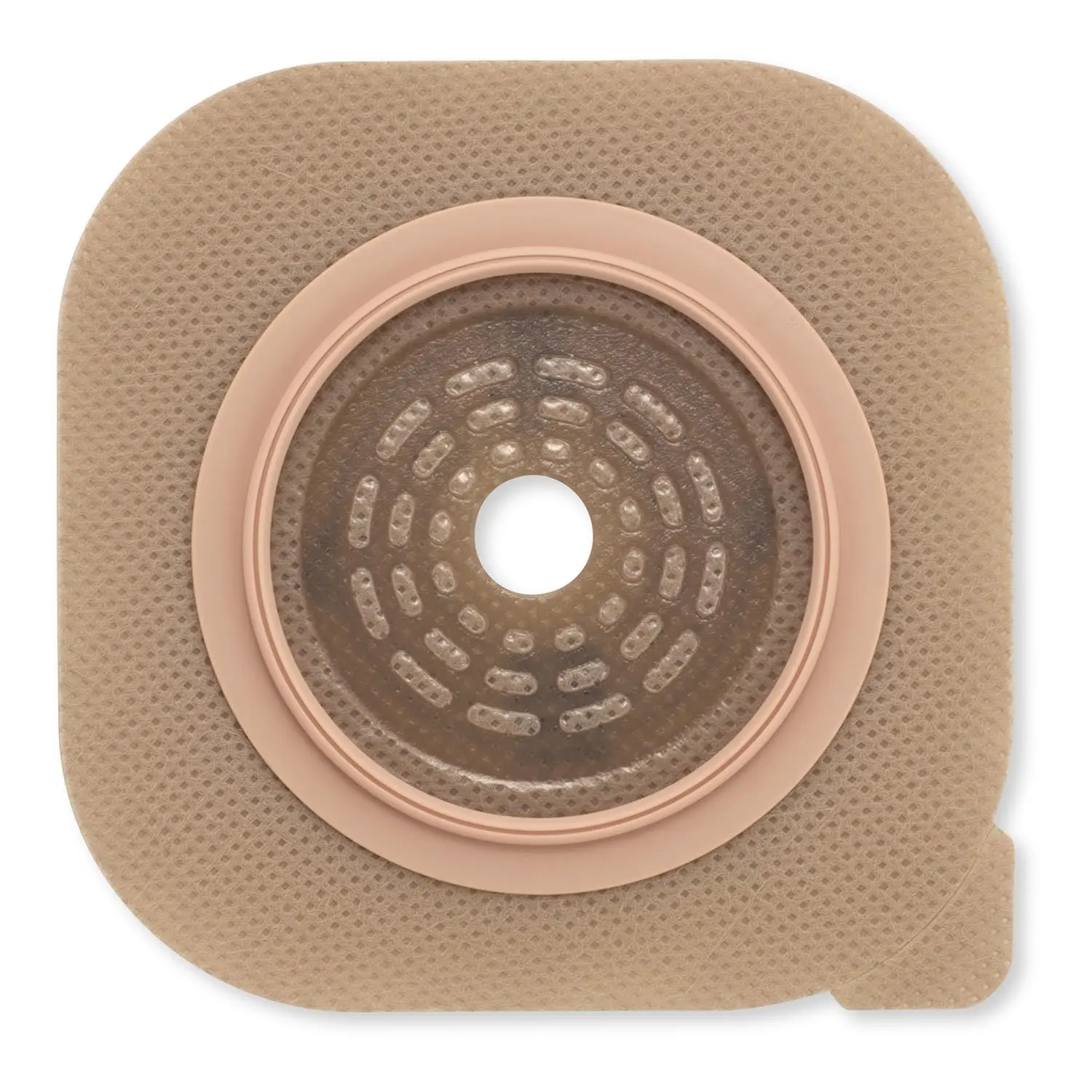 A box of five Hollister New Image flange barriers, designed to fit drainable, closed, or urostomy pouches with a 2 1/4 inch flange size, and cut-to-fit up to 1 3/4 inches.