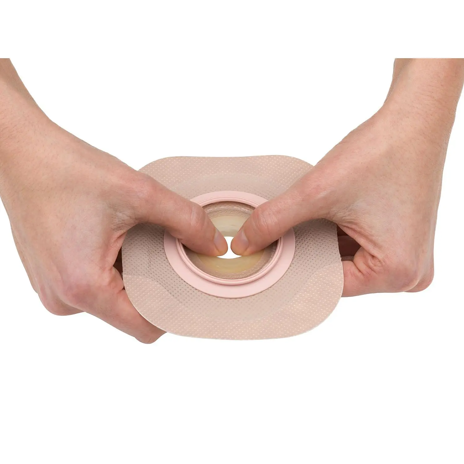 Hollister New Image shape-to-fit skin barrier with tape border and 2-1/4 inch flange, designed for stomas up to 1-11/16 inches.