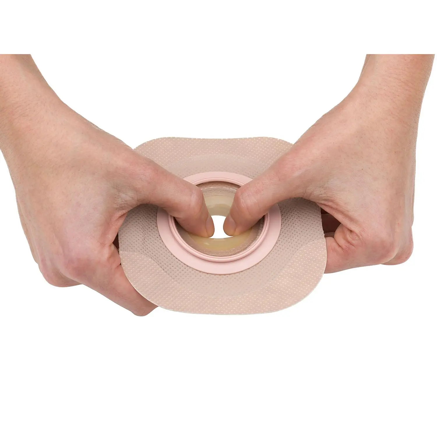 Hollister New Image shape-to-fit skin barrier with tape border and 2-1/4 inch flange, designed for stomas up to 1-11/16 inches.