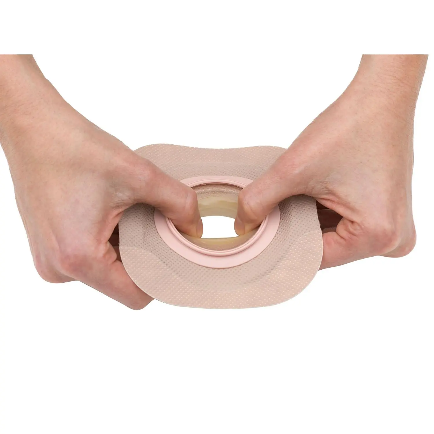 Hollister New Image shape-to-fit skin barrier with tape border and 2-1/4 inch flange, designed for stomas up to 1-11/16 inches.