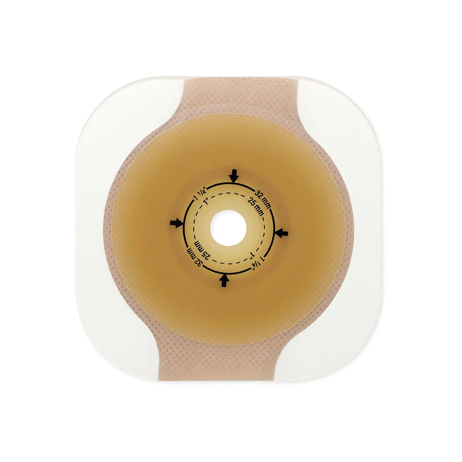 Hollister New Image shape-to-fit skin barrier with tape border and 2-1/4 inch flange, designed for stomas up to 1-11/16 inches.