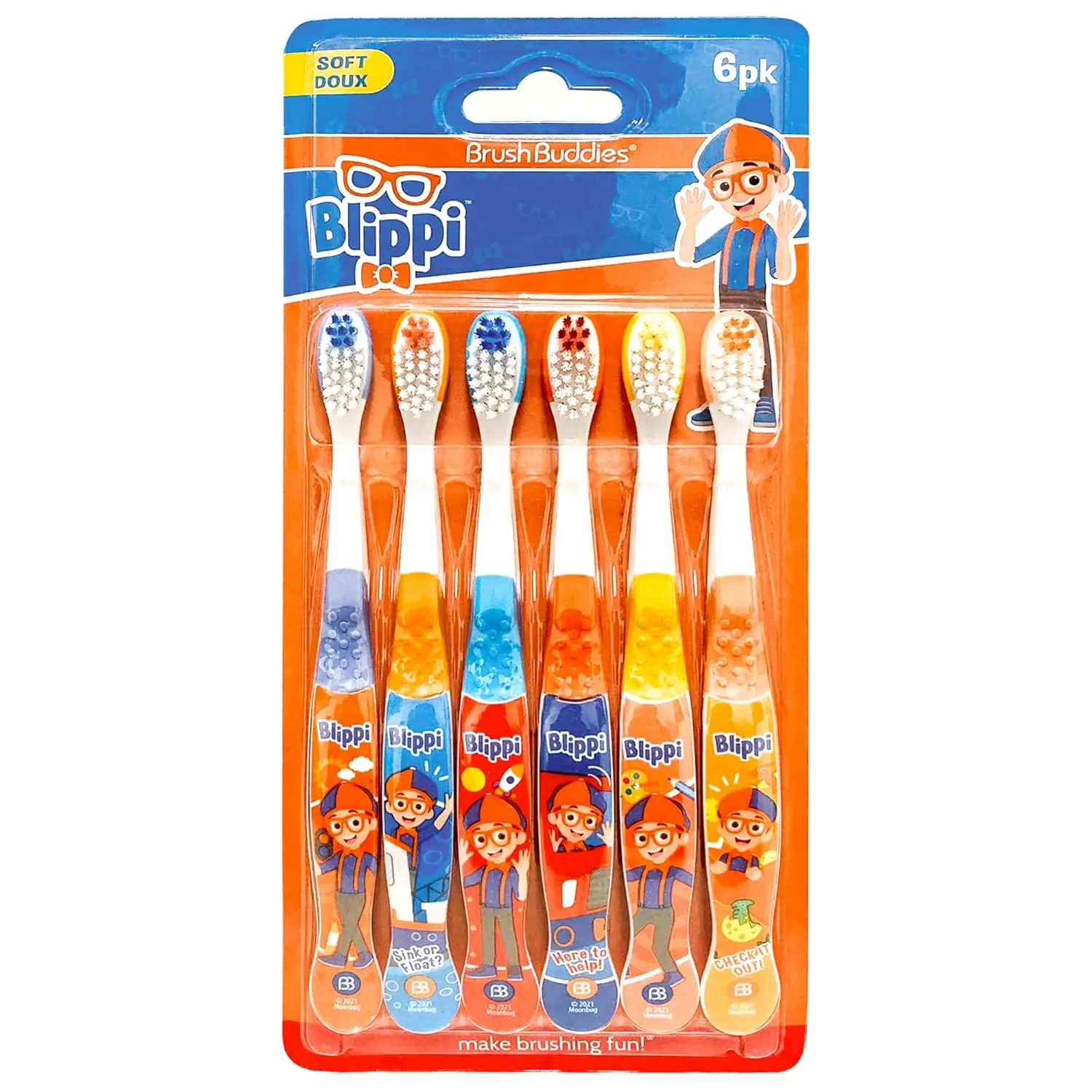 Brush Buddies Hot Wheels electric toothbrush makes brushing fun for kids with its colorful design and soft bristles for gentle cleaning.