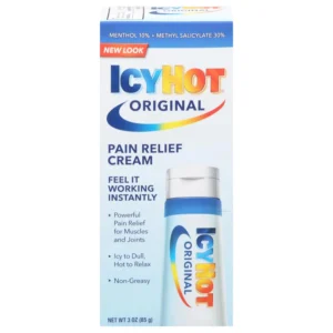 Icy Hot 3 ounce topical analgesic balm provides relief from muscle aches and pains, easing day-to-day discomfort.
