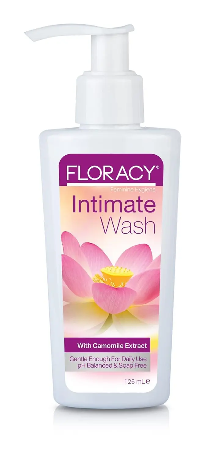 A bottle of Intimate Wash, designed to gently cleanse, deodorize, and protect the intimate area from bacteria, dryness, and infections, promoting daily feminine hygiene and supporting the treatment of vaginitis.