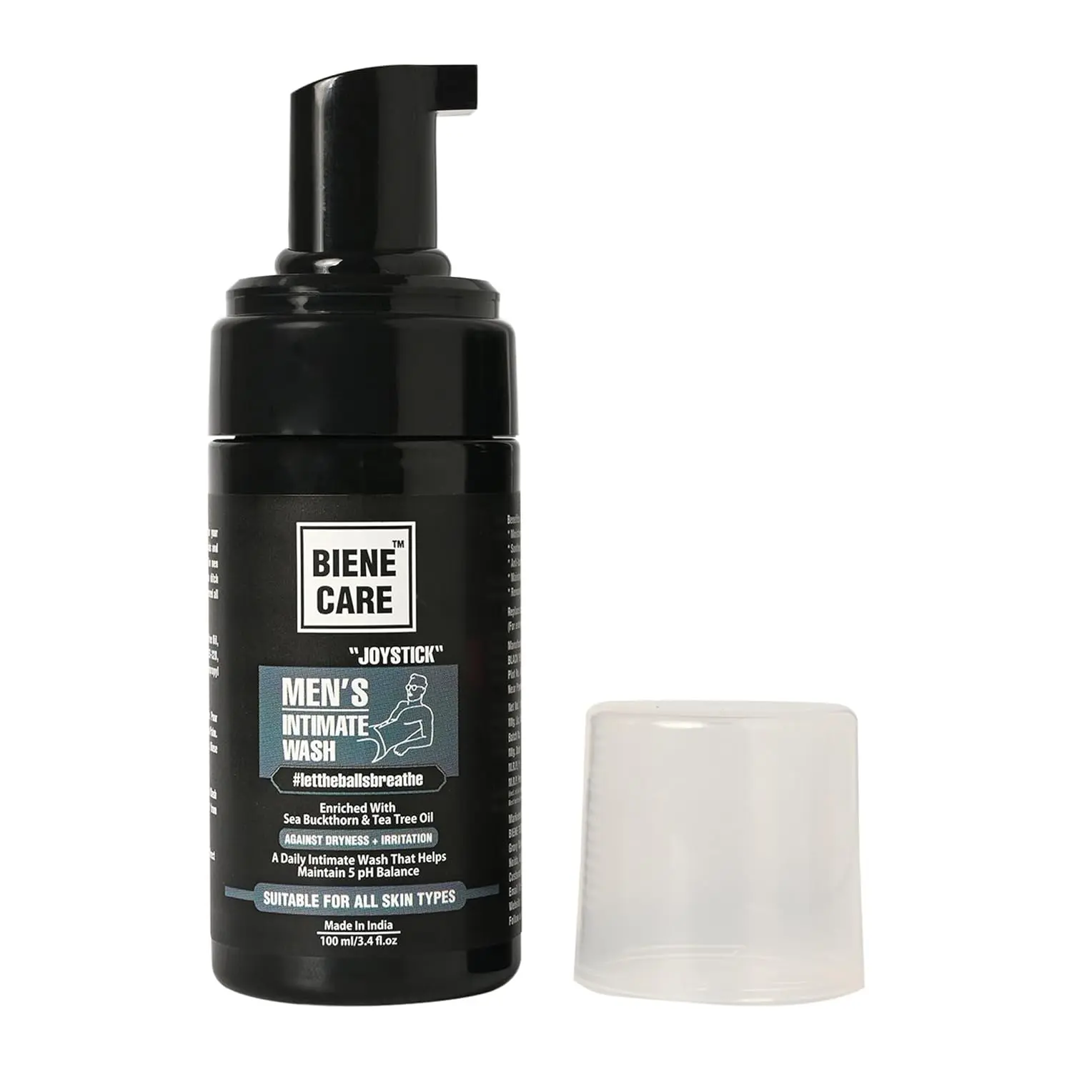 Biene Care intimate wash for men with sea buckthorn and tea tree oil helps prevent odour, dryness, and fungal infections for better hygiene.