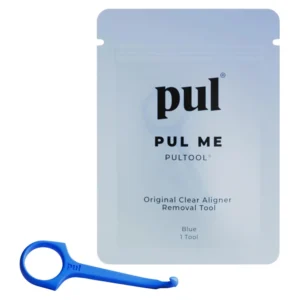 PULTOOL clear aligner removal tool, designed by a dental assistant, makes removing Invisalign, Smile Direct Club, and clear aligners easy, hygienic, and discreet, even with attachments.