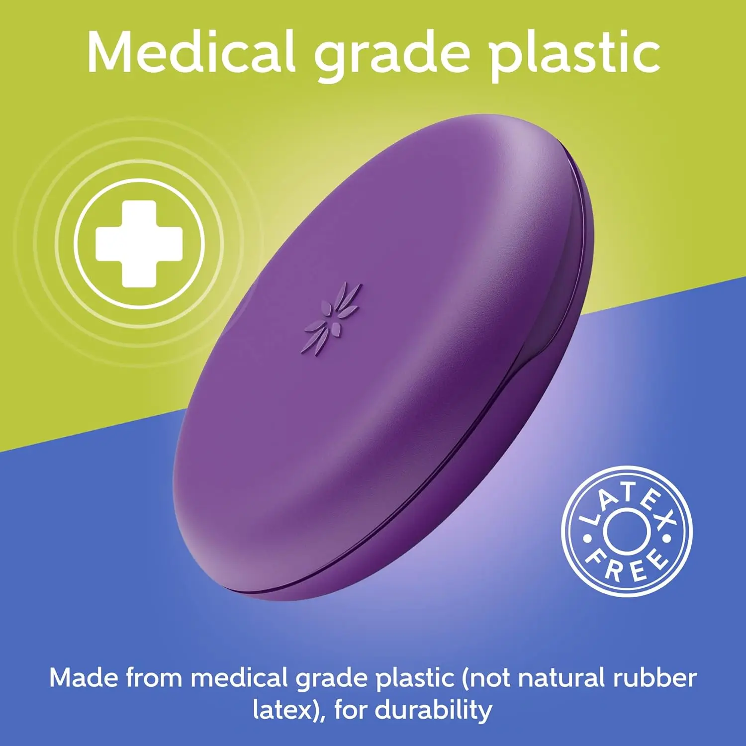 A purple Invisalign aligner and retainer case, designed for safe and convenient on-the-go storage.