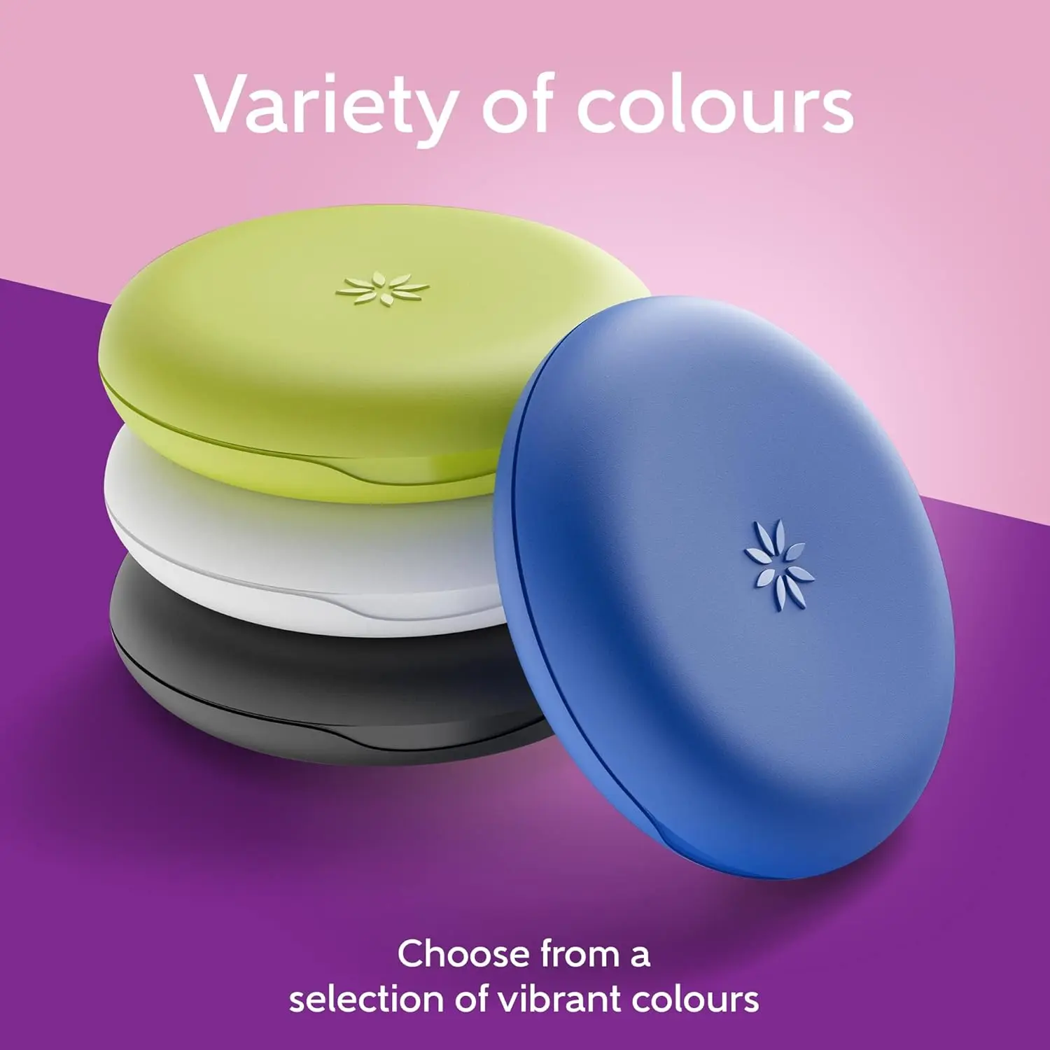 A purple Invisalign aligner and retainer case, designed for safe and convenient on-the-go storage.