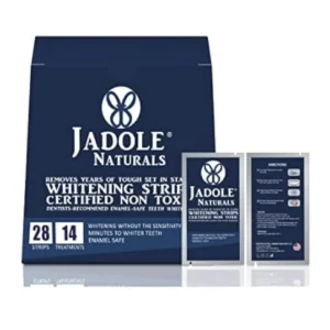 Jadole Naturals teeth whitening strips offer a safe and effective way to achieve a brighter, confident smile at home, with a peroxide-free formula designed to minimize sensitivity and remove stubborn stains.