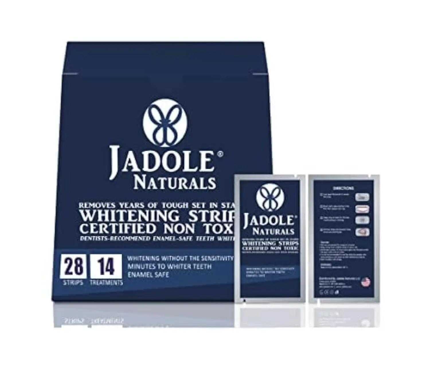 Jadole Naturals teeth whitening strips offer a safe and effective way to achieve a brighter, confident smile at home, with a peroxide-free formula designed to minimize sensitivity and remove stubborn stains.
