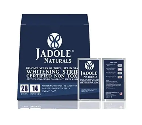 Jadole Naturals teeth whitening strips offer a safe and effective way to achieve a brighter, confident smile at home, with a peroxide-free formula designed to minimize sensitivity and remove stubborn stains.