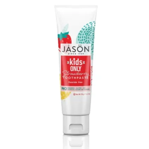 Jason Kids Strawberry Toothpaste promotes healthy oral care with a gentle, kid-friendly formula and delicious strawberry flavor, encouraging good brushing habits.