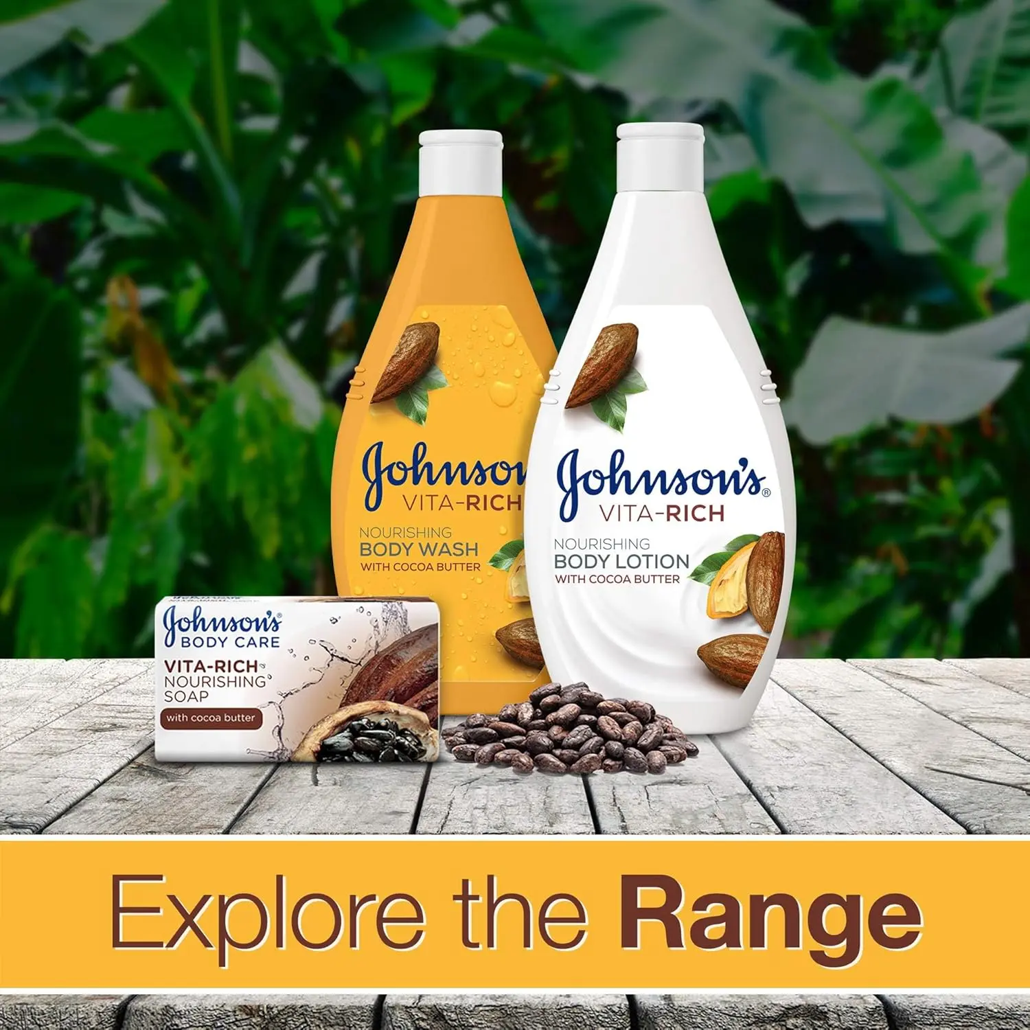 Johnson's Vita-Rich cocoa butter body wash provides 24-hour hydration with a rich, velvety formula, leaving skin soft and nourished thanks to cocoa butter and glycerin.