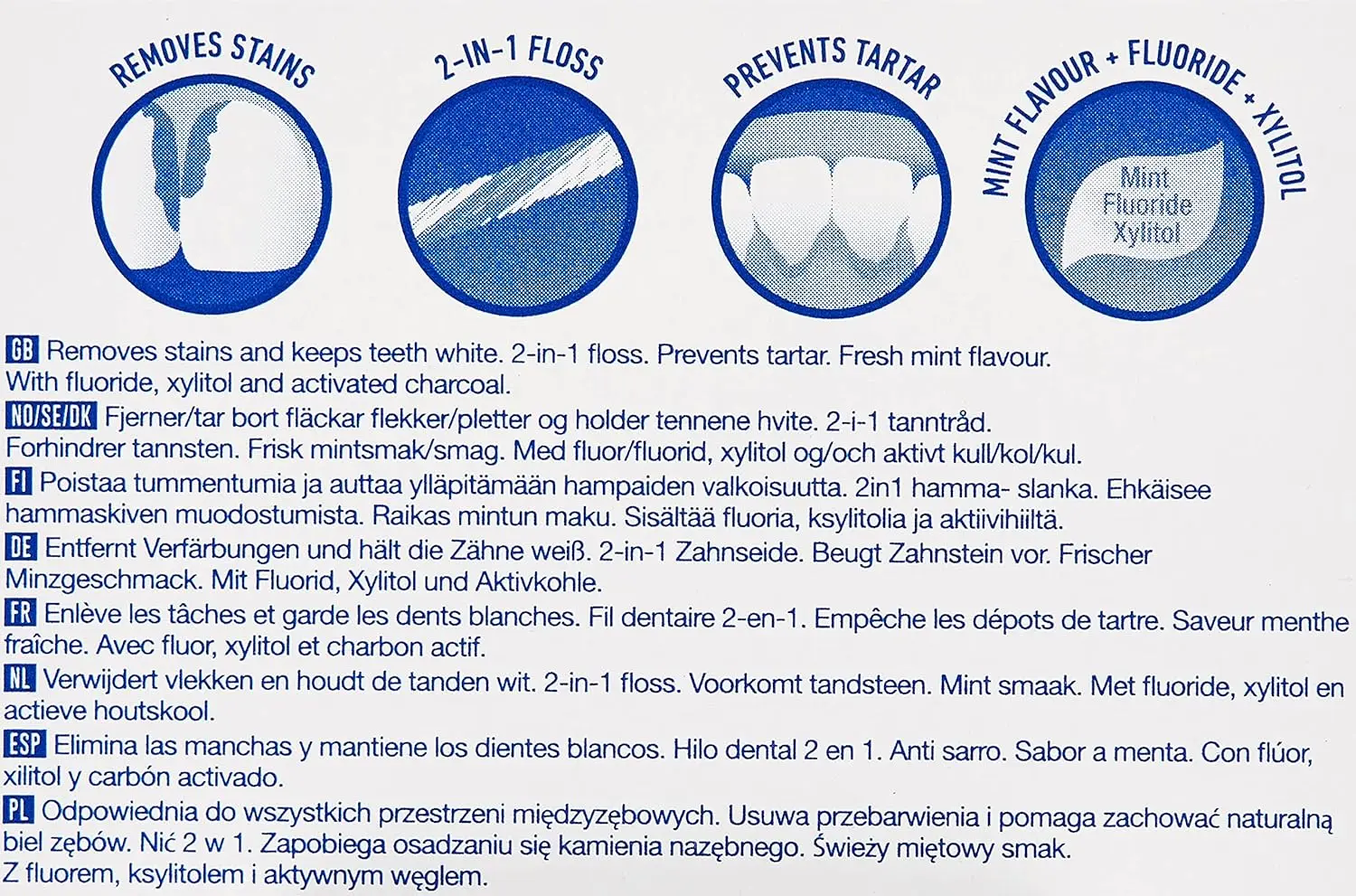 Jordan Whitening Dental Floss with fluoride and activated charcoal in new recyclable packaging offers sustainable and plastic-free dental care for cleaning and cavity protection.