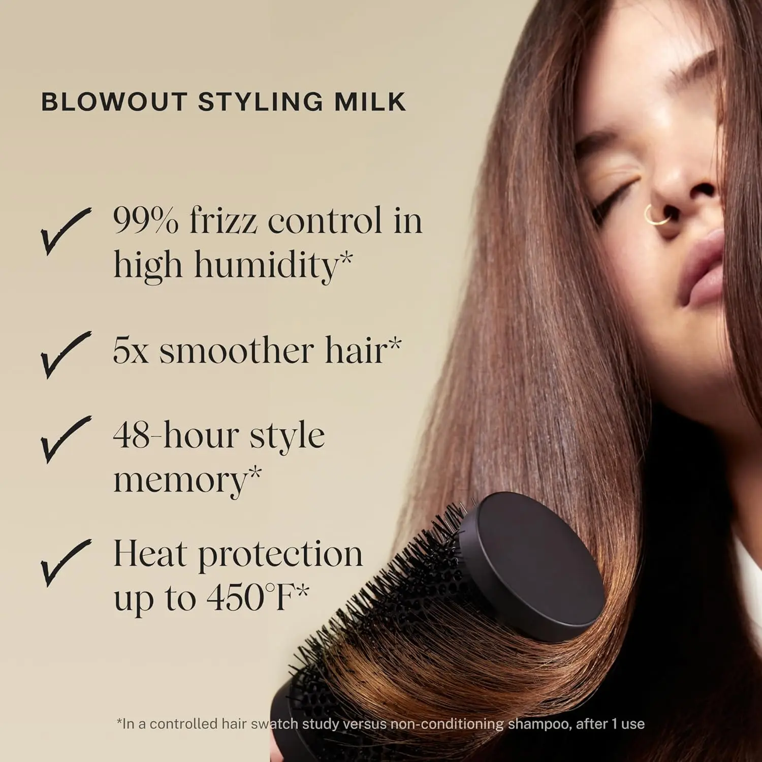 This three-piece JVN hair care set includes instant recovery serum, nourishing shine drops, and blowout styling milk to strengthen, add shine, improve manageability, and reduce frizz for all hair types.