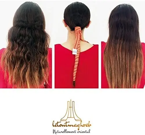 Two rolls of authentic Algerian Kardoune hair wrap, used for smoothing, repairing, and naturally softening hair, are displayed in this image.