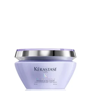 Kérastase Blond Absolu Ultra-Violet Hair Masque deeply nourishes blonde hair and neutralizes brassy and yellow undertones for a cool, bright blonde or silver color.