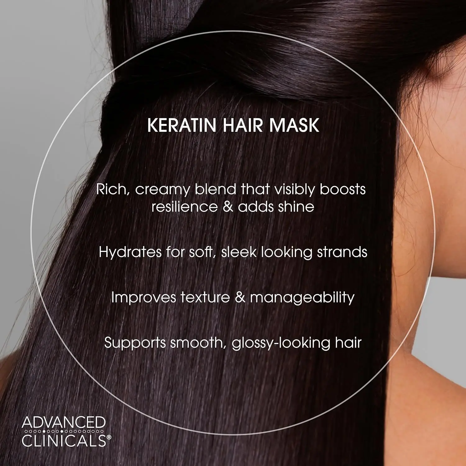 This is Advanced Clinicals keratin hair treatment mask, packaged with care and formulated with a host of goodness for your hair.