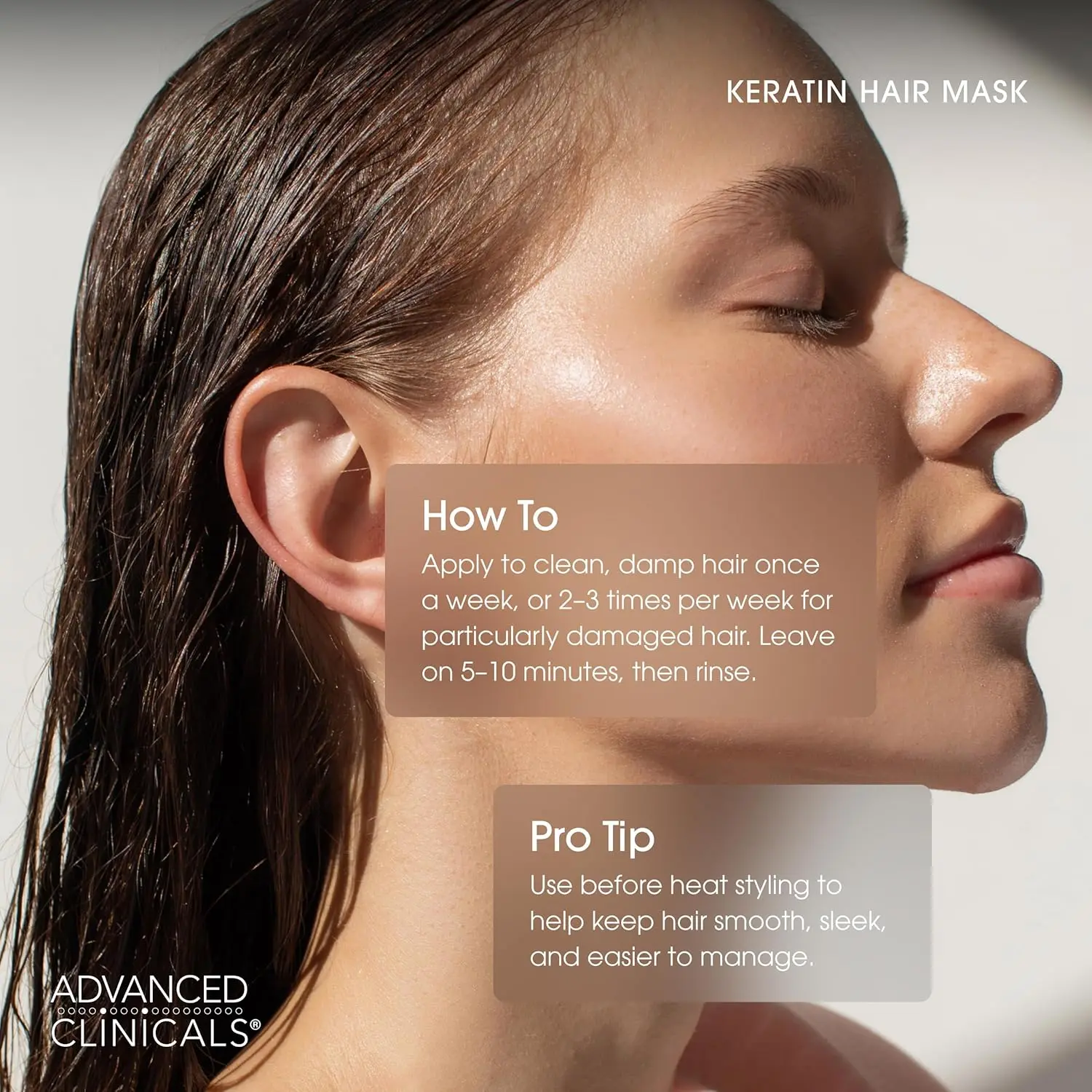 This is Advanced Clinicals keratin hair treatment mask, packaged with care and formulated with a host of goodness for your hair.