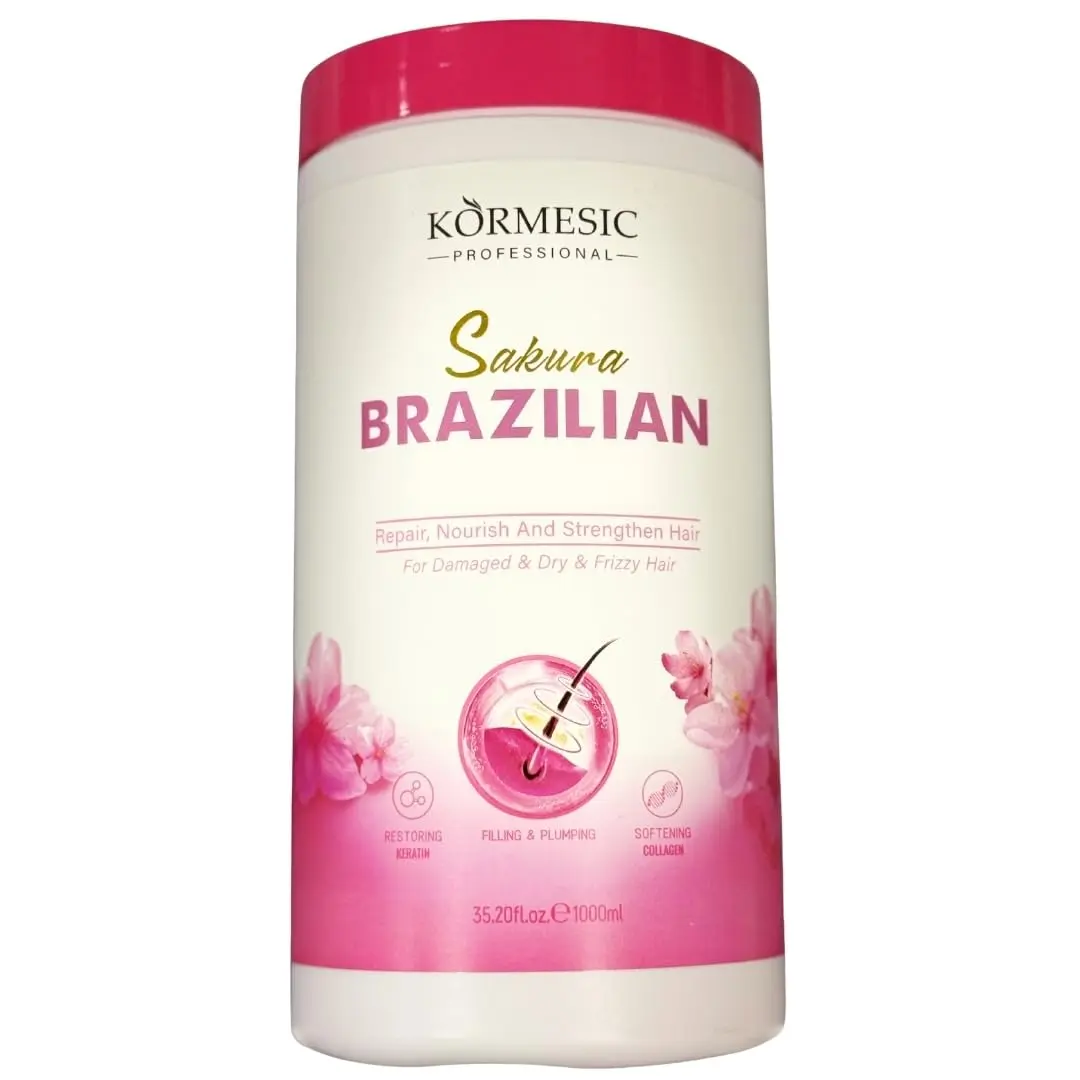 This large 1000ml keratin hair mask deeply moisturizes, repairs damage, and strengthens hair follicles for smoother, healthier hair.