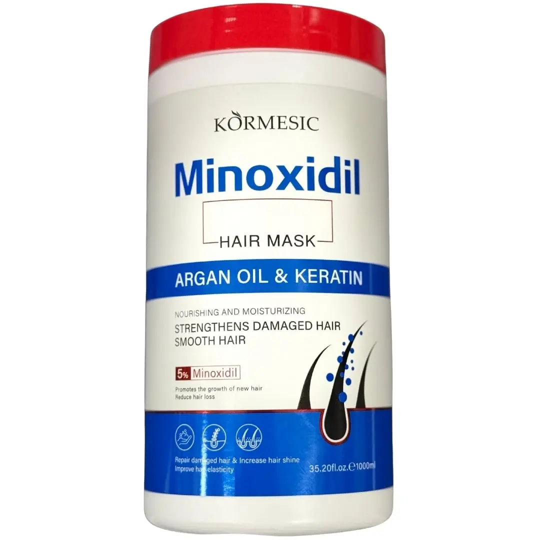 This large 1000ml keratin hair mask deeply moisturizes, repairs damage, and strengthens hair follicles for smoother, healthier hair.