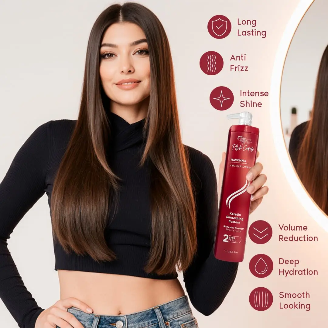 Professional keratin hair treatment kit with argan oil, biotin, and amino acids to restore and rejuvenate damaged hair for a healthy, shiny look.