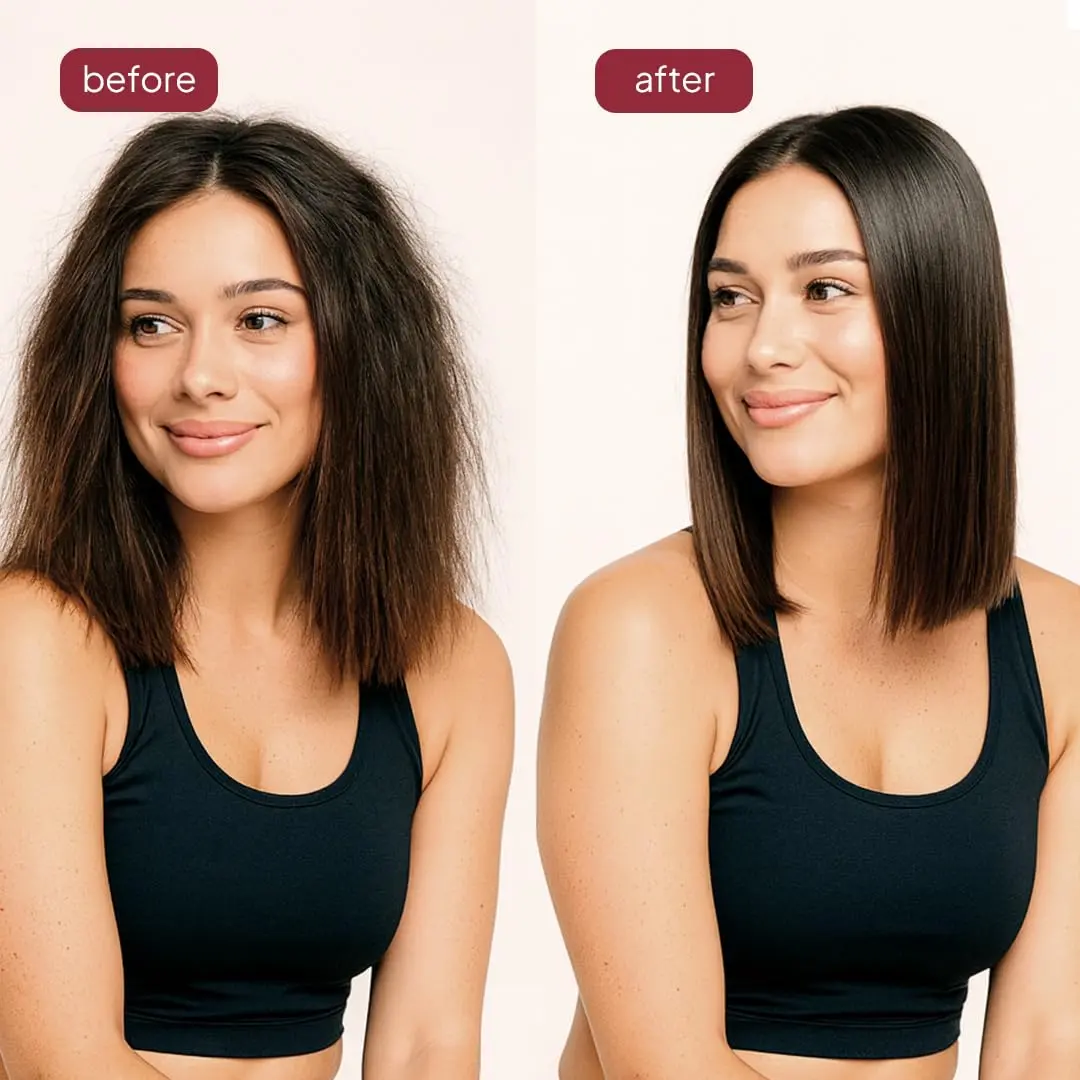 Professional keratin hair treatment kit with argan oil, biotin, and amino acids to restore and rejuvenate damaged hair for a healthy, shiny look.
