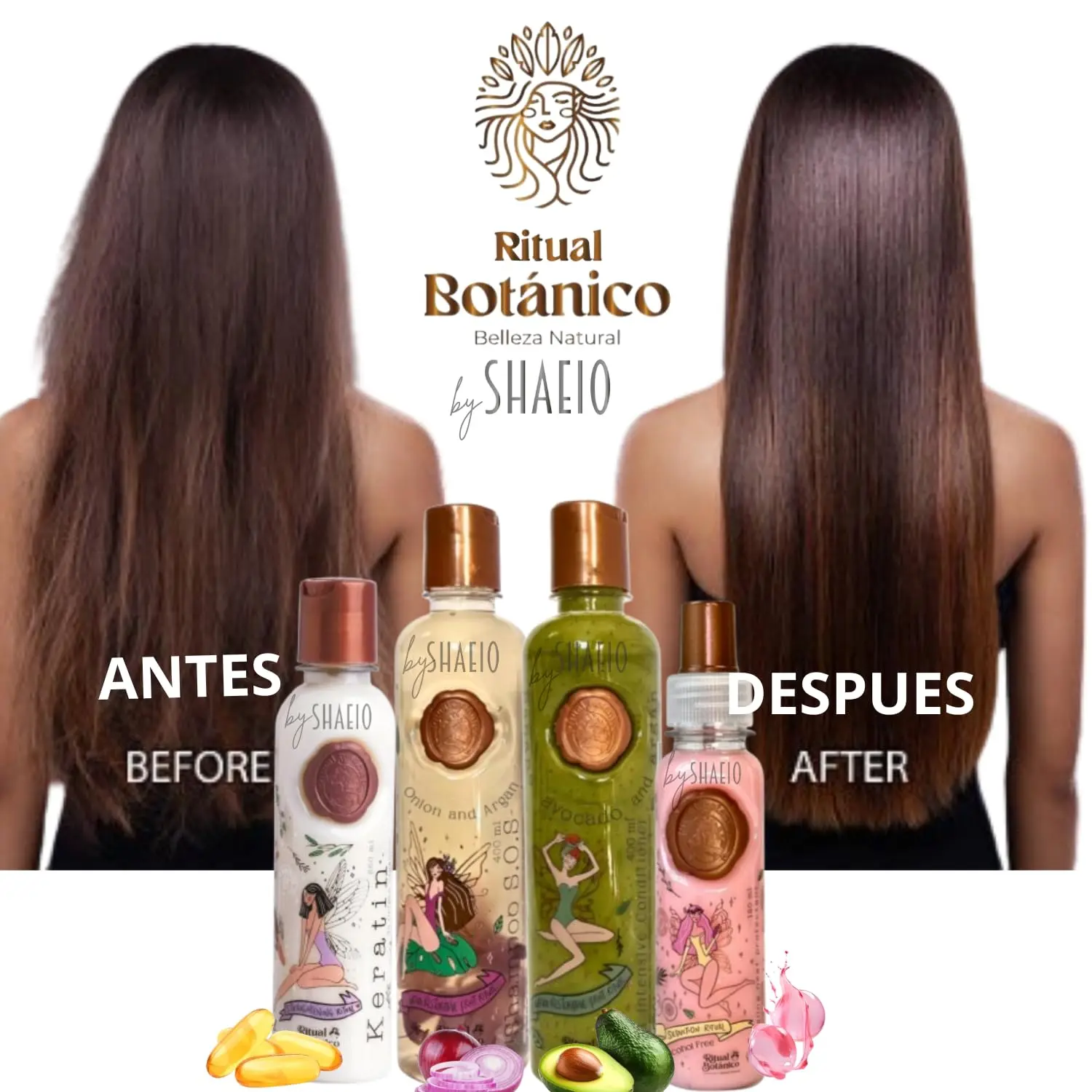 This hair treatment kit includes keratin treatment, onion shampoo, plex conditioner, and heat protectant for hair straightening, growth, repair, and protection.