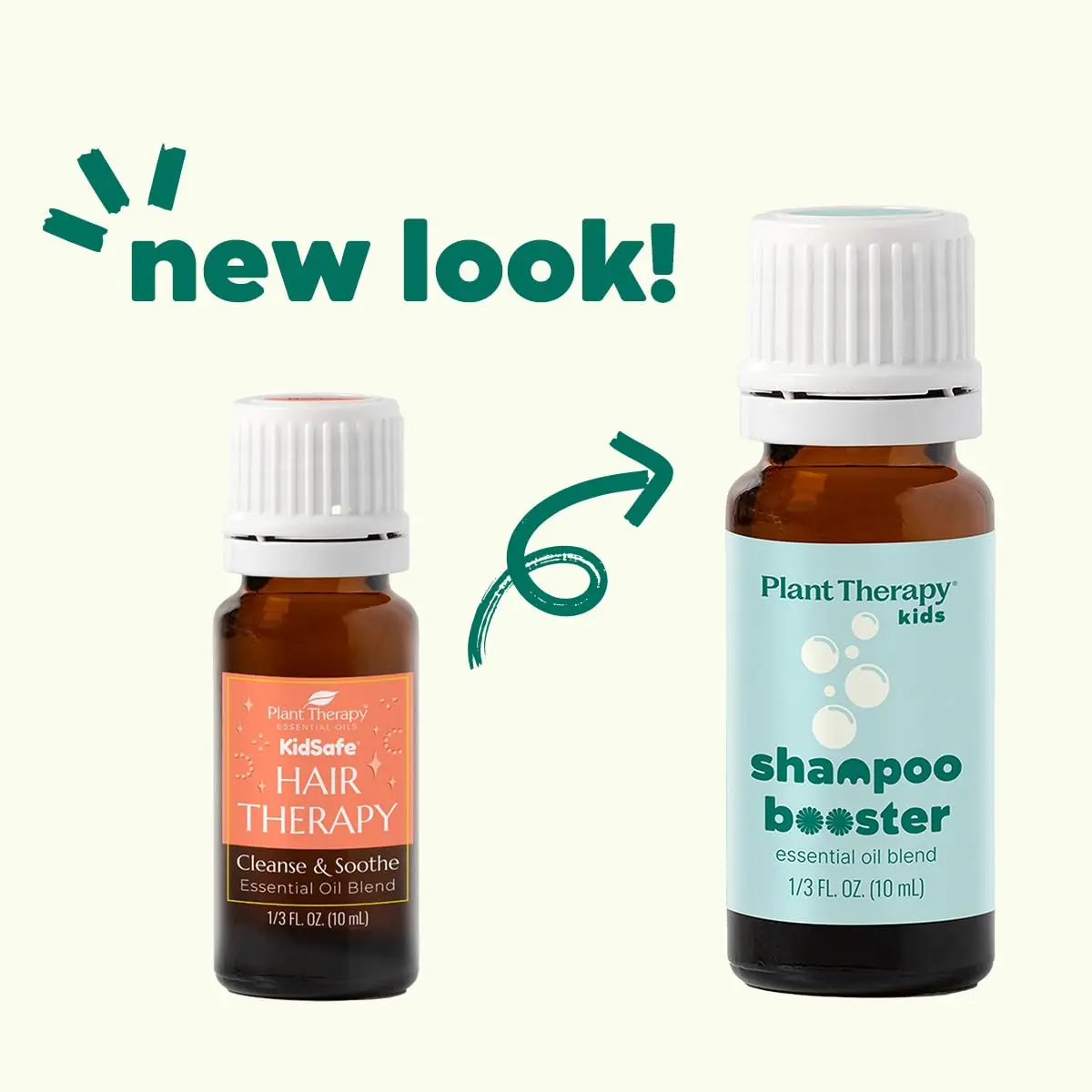 Plant Therapy KidSafe hair therapy essential oil blend naturally cleanses buildup and soothes irritated scalps, while softening and strengthening children's hair.