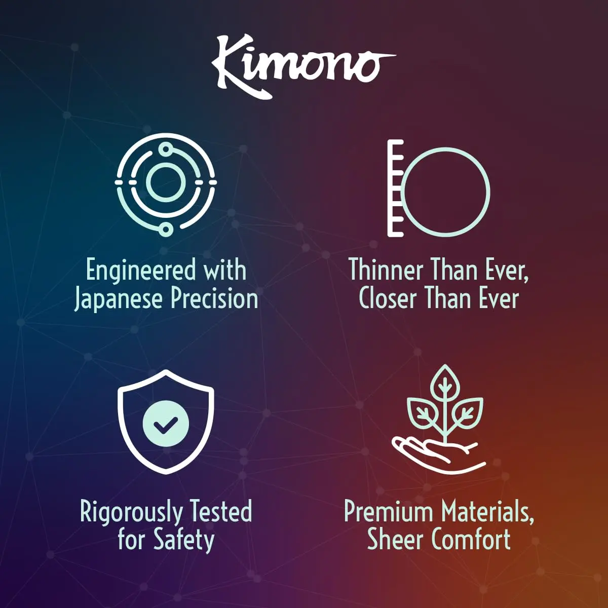 Kimono MicroThin XL condoms are extra-large, ultra-thin condoms designed for enhanced sensitivity and a comfortable fit, made with premium latex.