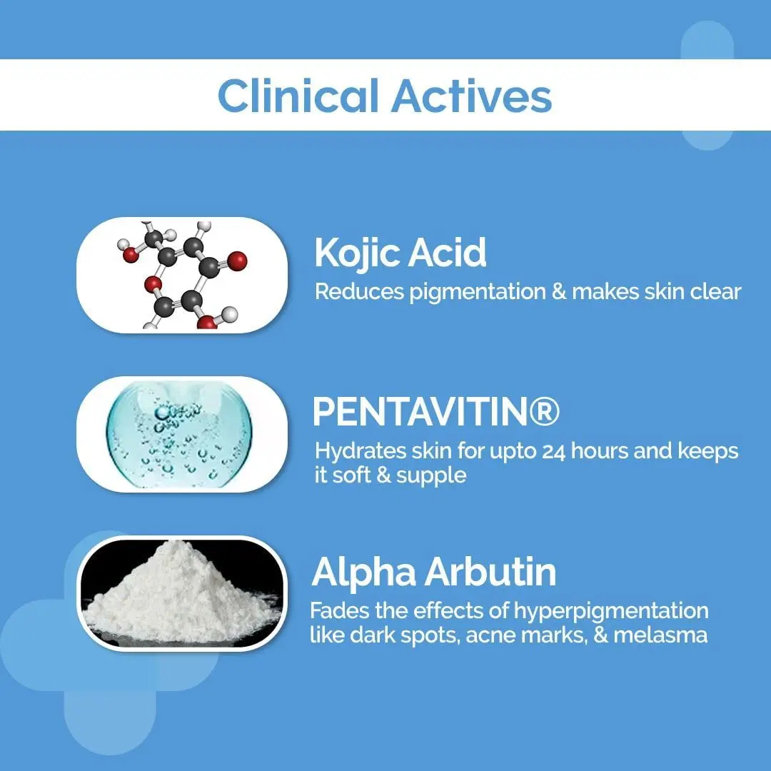 The Derma Co. Kojic Acid body wash visibly reduces dark spots and hyperpigmentation while hydrating and brightening the skin.