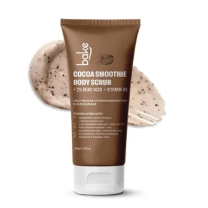 This kojic acid and coffee body scrub exfoliates and brightens skin, reducing dark spots, pigmentation, and tan with niacinamide and ceramide complex.