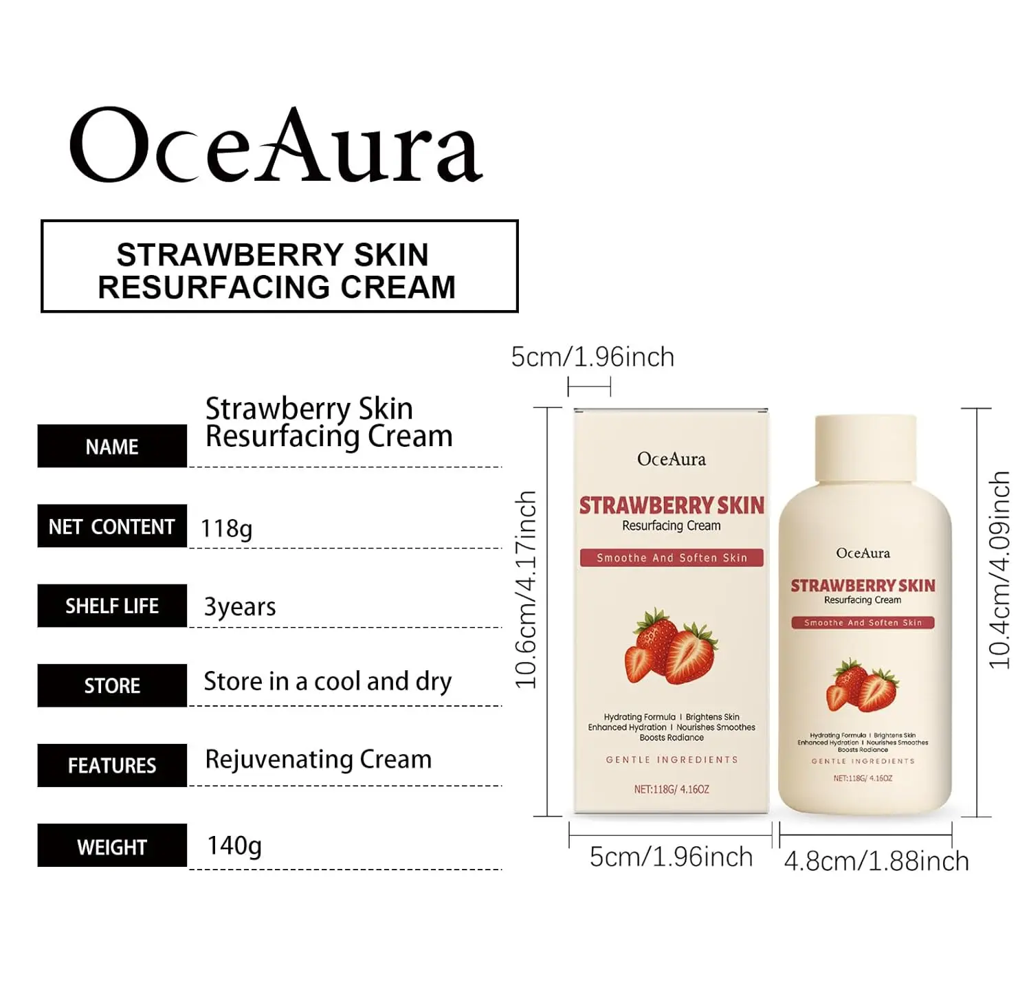 This keratosis pilaris treatment cream is designed to hydrate, exfoliate and moisturize dry, rough skin, visibly improving the appearance of strawberry legs and skin blemishes.