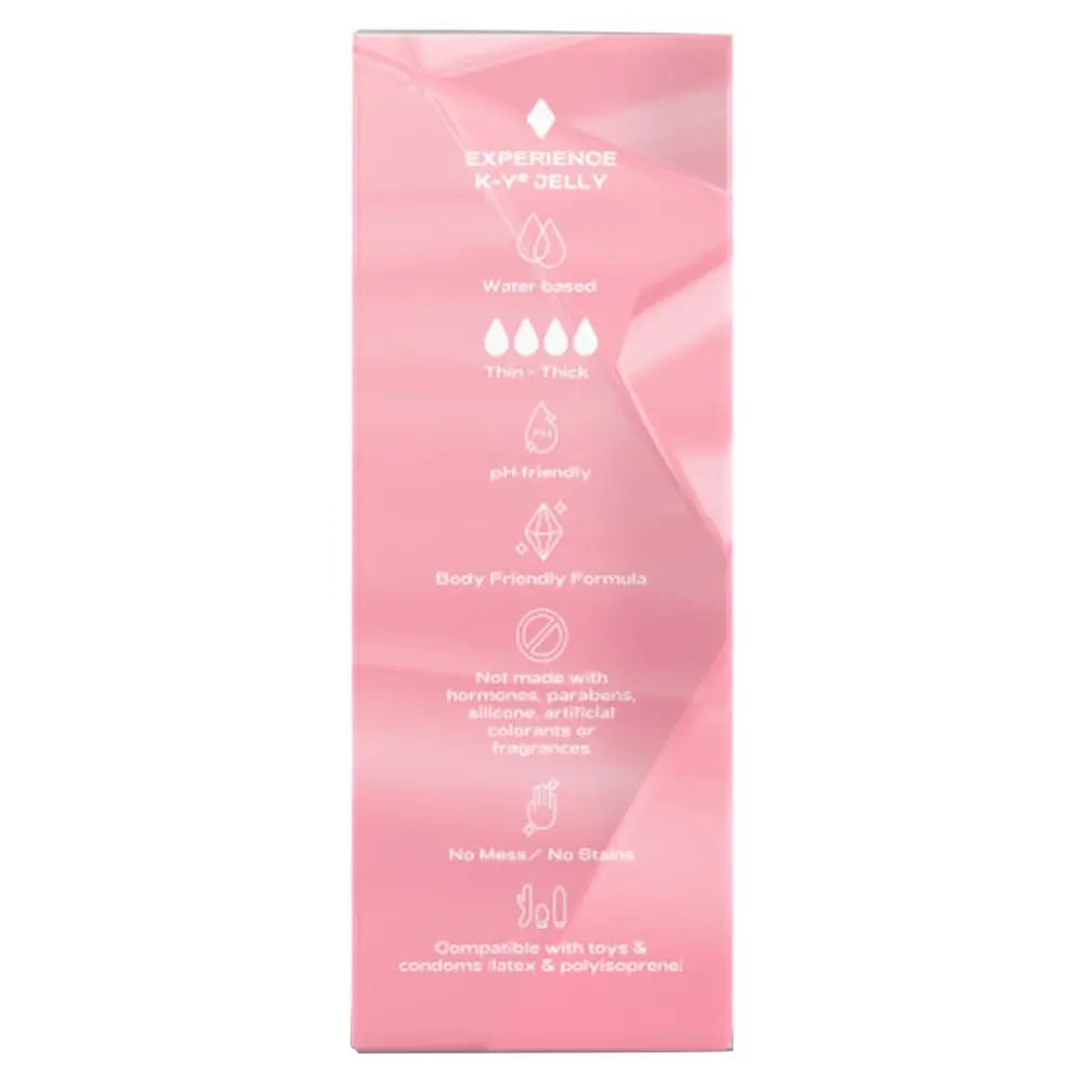 This is a four ounce bottle of K-Y Mestyle water-based personal lubricant, formulated with care and sealed in hygienic packaging; usage information is on the label.