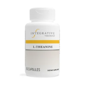Integrative Therapeutics L-Theanine supplement supports relaxation and a healthy stress response, in a vegan and gluten-free formula.