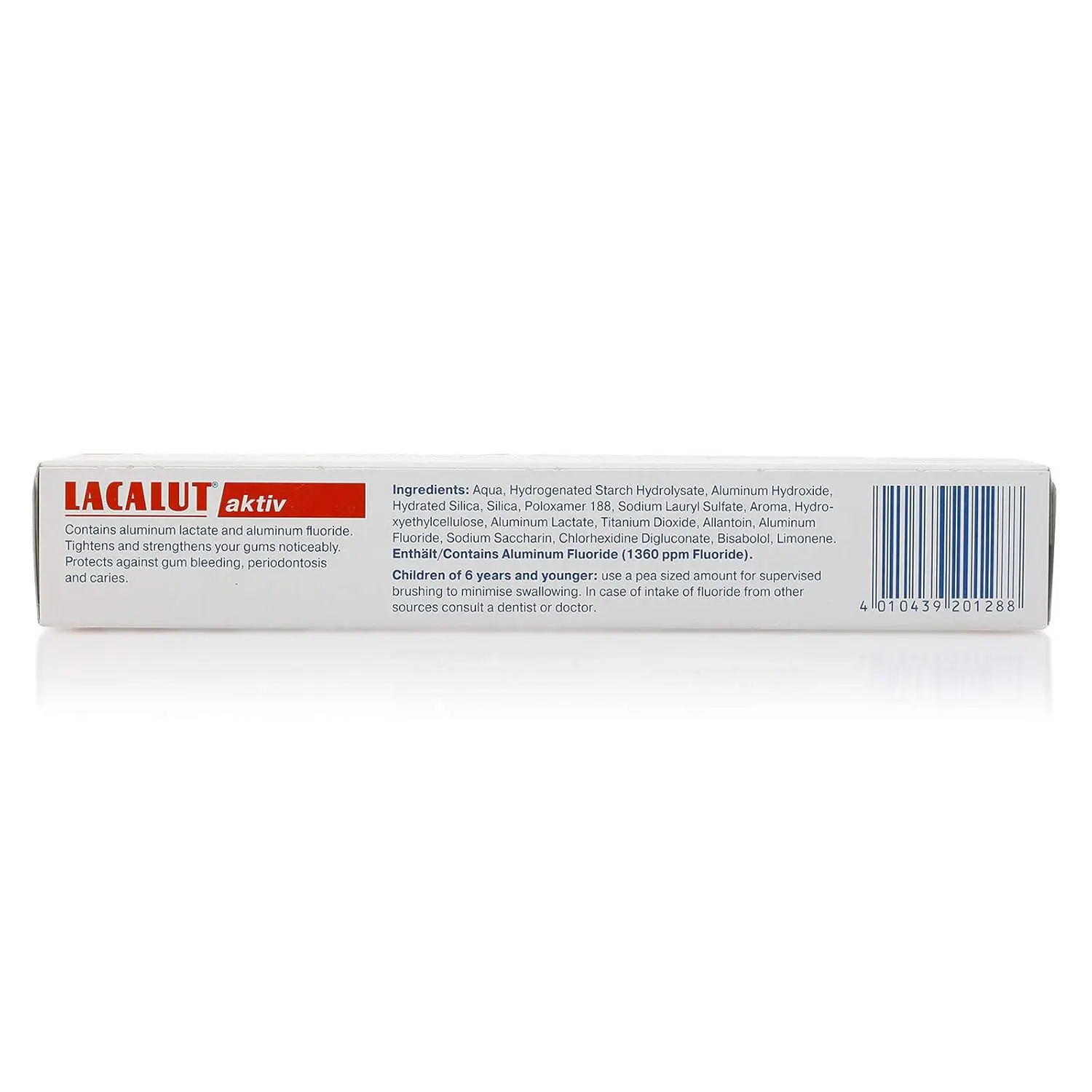 Lacalut Aktive toothpaste helps prevent bleeding gums and fights gingivitis, promoting healthy teeth and gums.