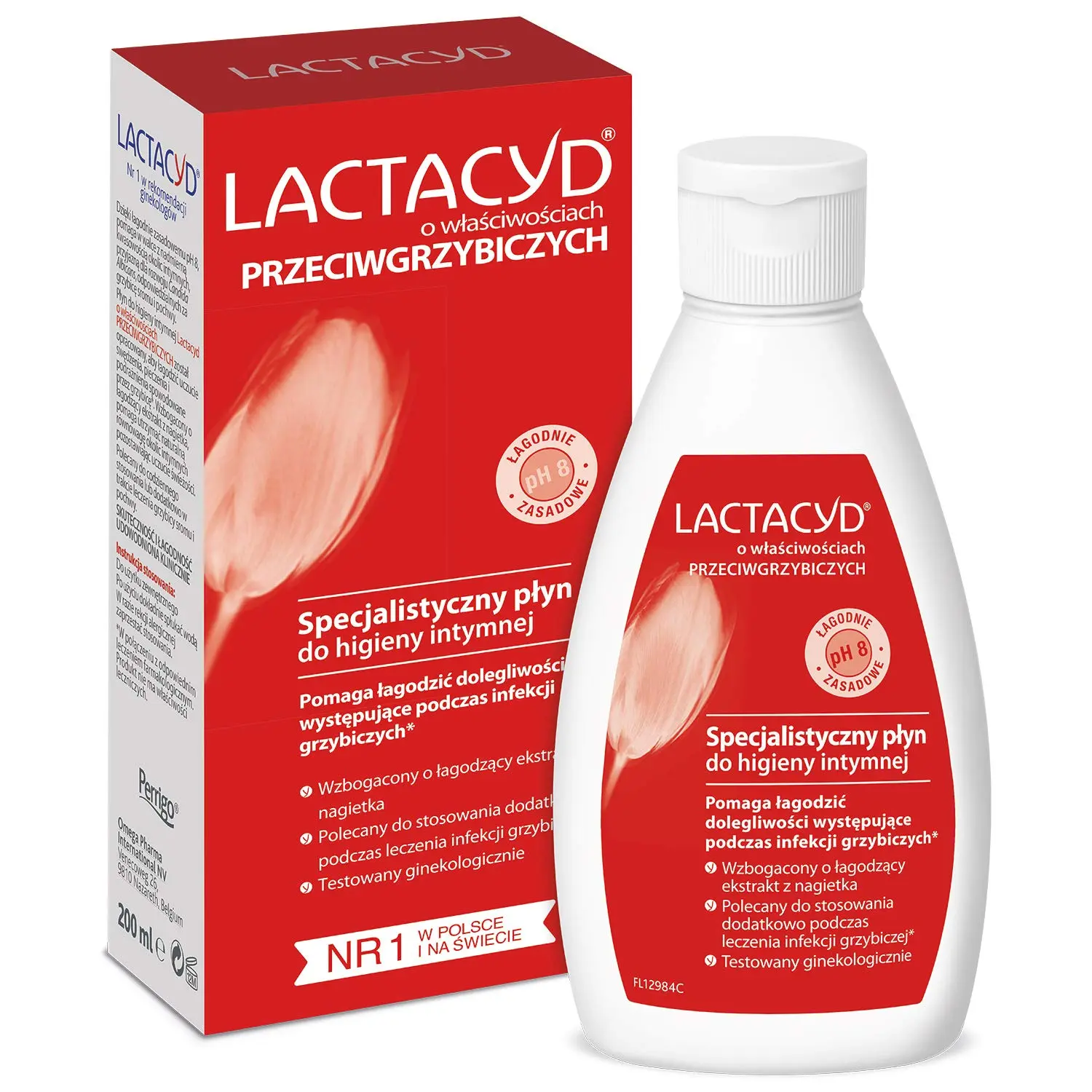 A 200ml bottle of Lactacyd Antifungal Gynecological Intimate Hygiene Fluid.