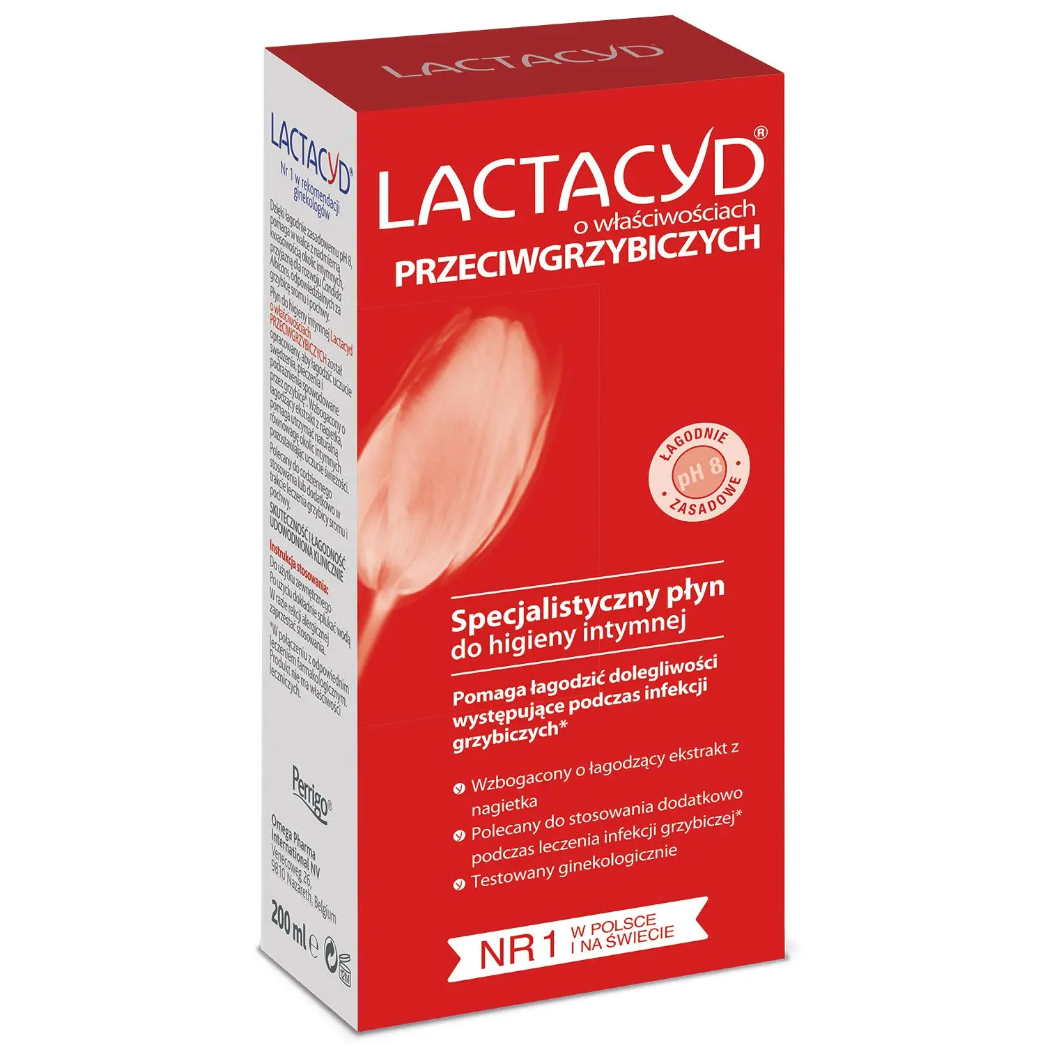 A 200ml bottle of Lactacyd Antifungal Gynecological Intimate Hygiene Fluid.