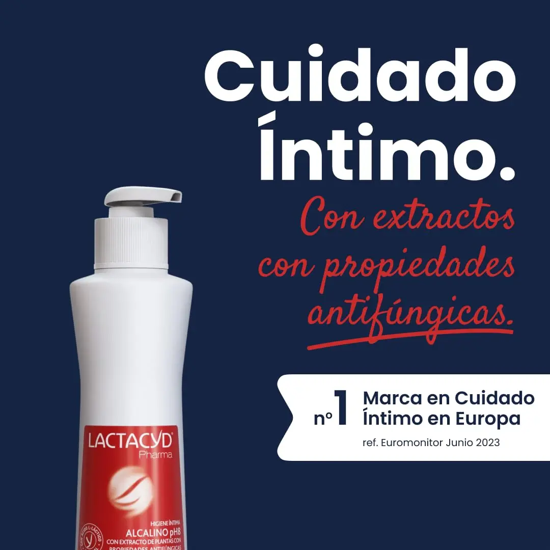 Lactacyd pH8 intimate hygiene gel enriched with calendula and bisabolol to soothe itching, stinging, and irritation.