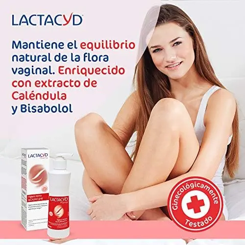 Lactacyd pH8 intimate hygiene gel enriched with calendula and bisabolol to soothe itching, stinging, and irritation.