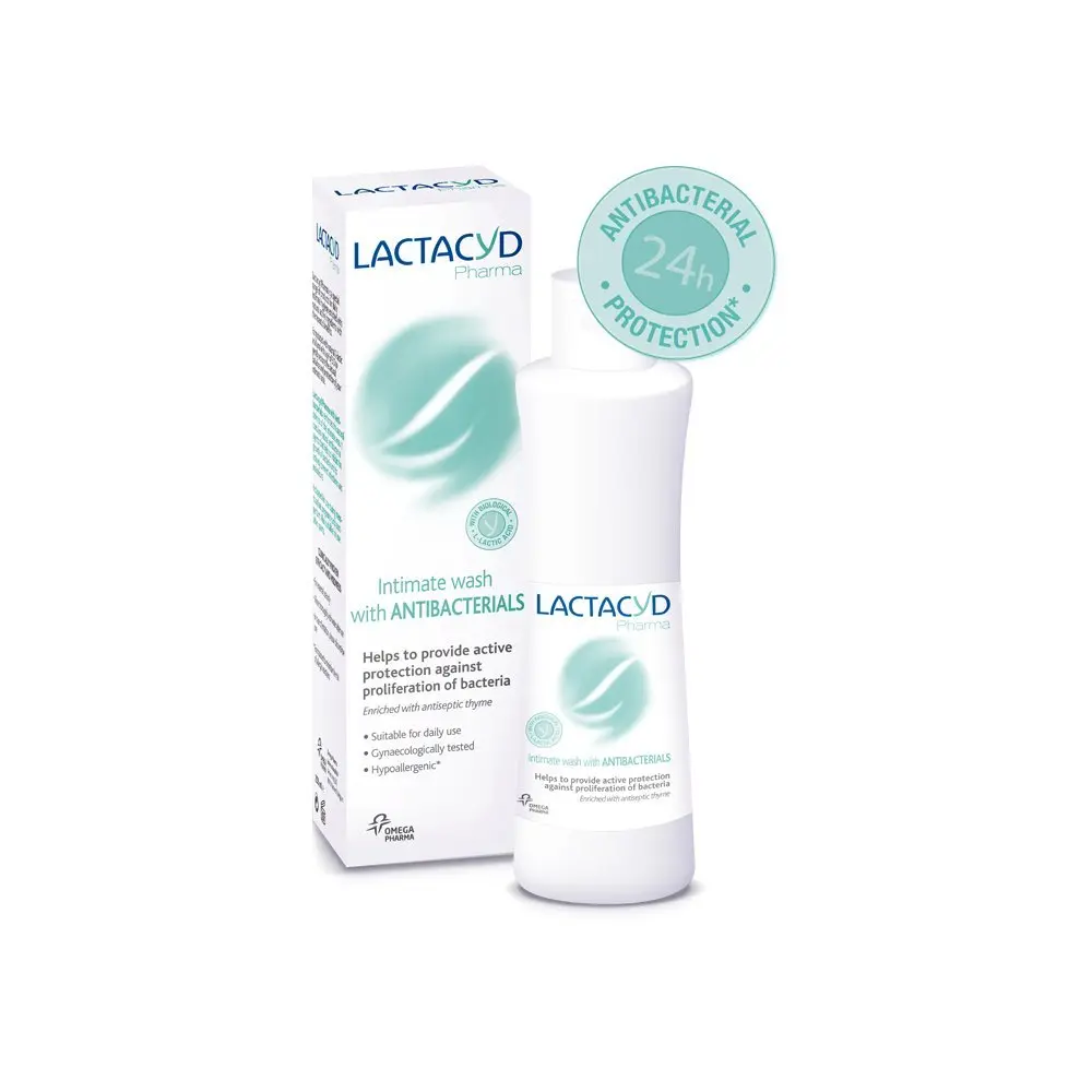 Lactacyd Pharma Antibacterial wash is designed for daily intimate hygiene, especially during menstruation, pregnancy, postpartum, and sports activities.