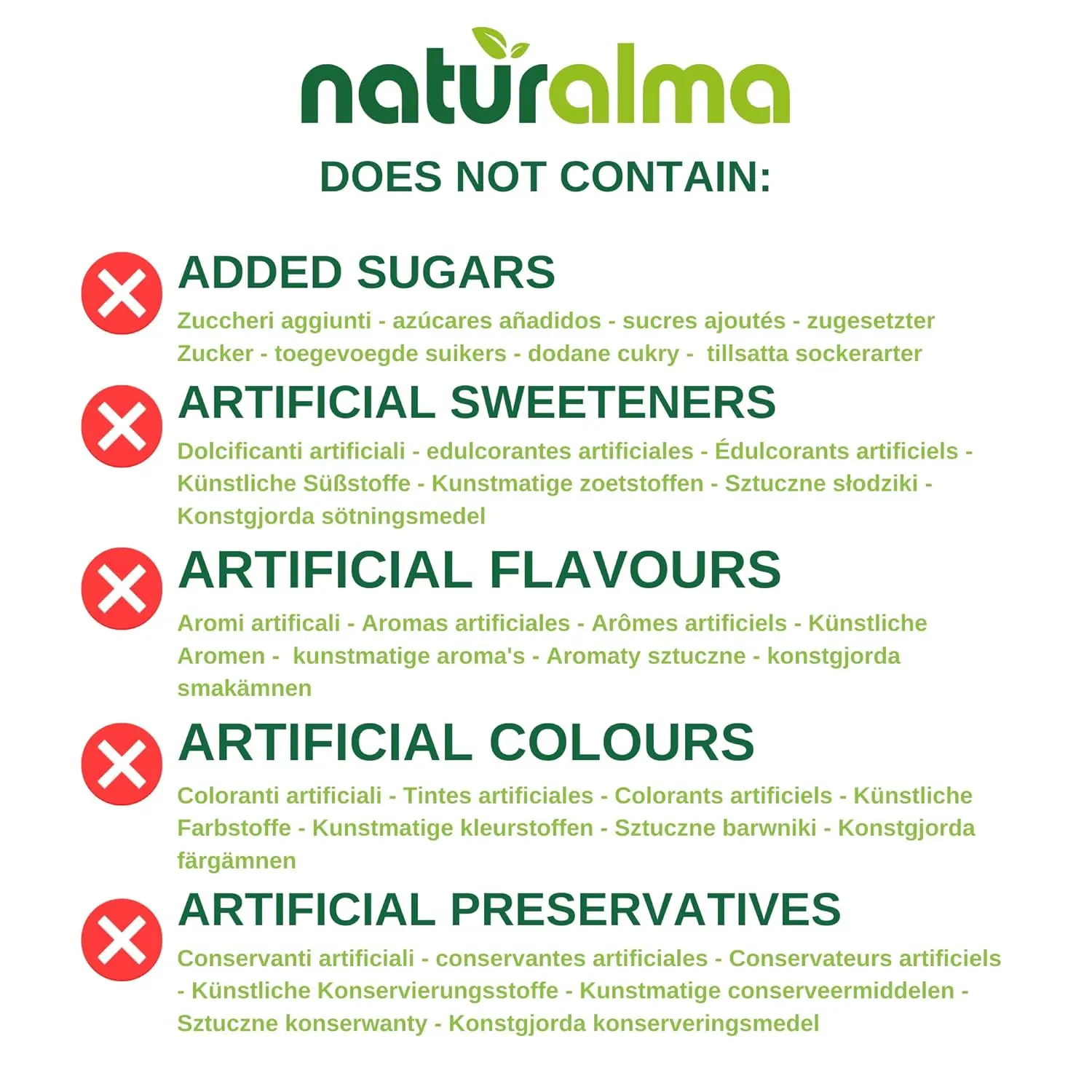 Bottle of Lady's Mantle (Alchemilla vulgaris) alcohol-free liquid extract drops by Naturalma, a vegan food supplement made in Italy.