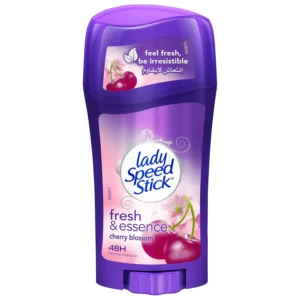 Lady Speed Stick Fresh Essence Cherry Blossom Antiperspirant Deodorant provides 48-hour odor and wetness protection and goes on clear for maximum confidence.