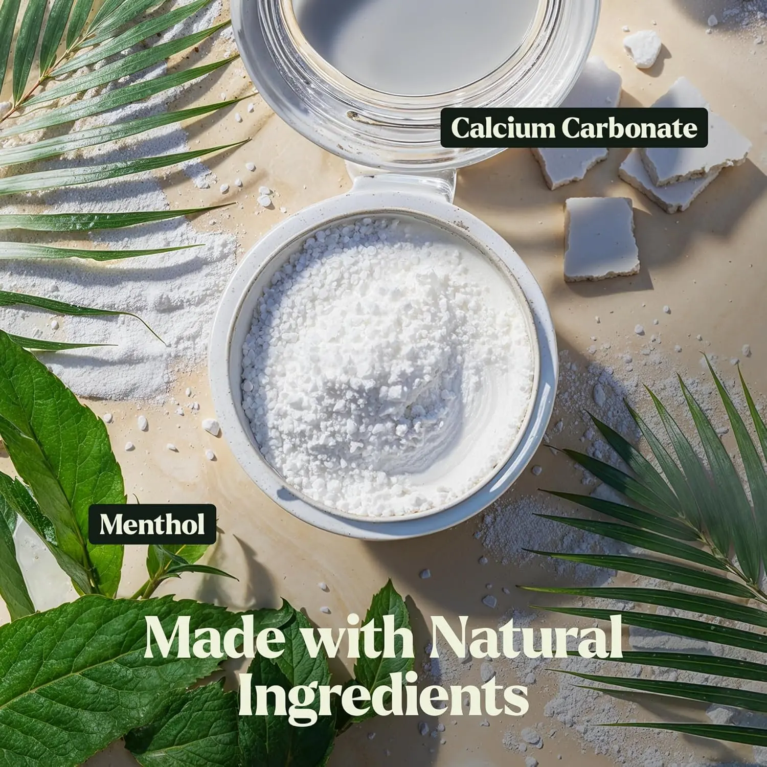 Lagunamoon teeth whitening powder gently cleans teeth and gums, removes surface stains, and freshens breath with spearmint.