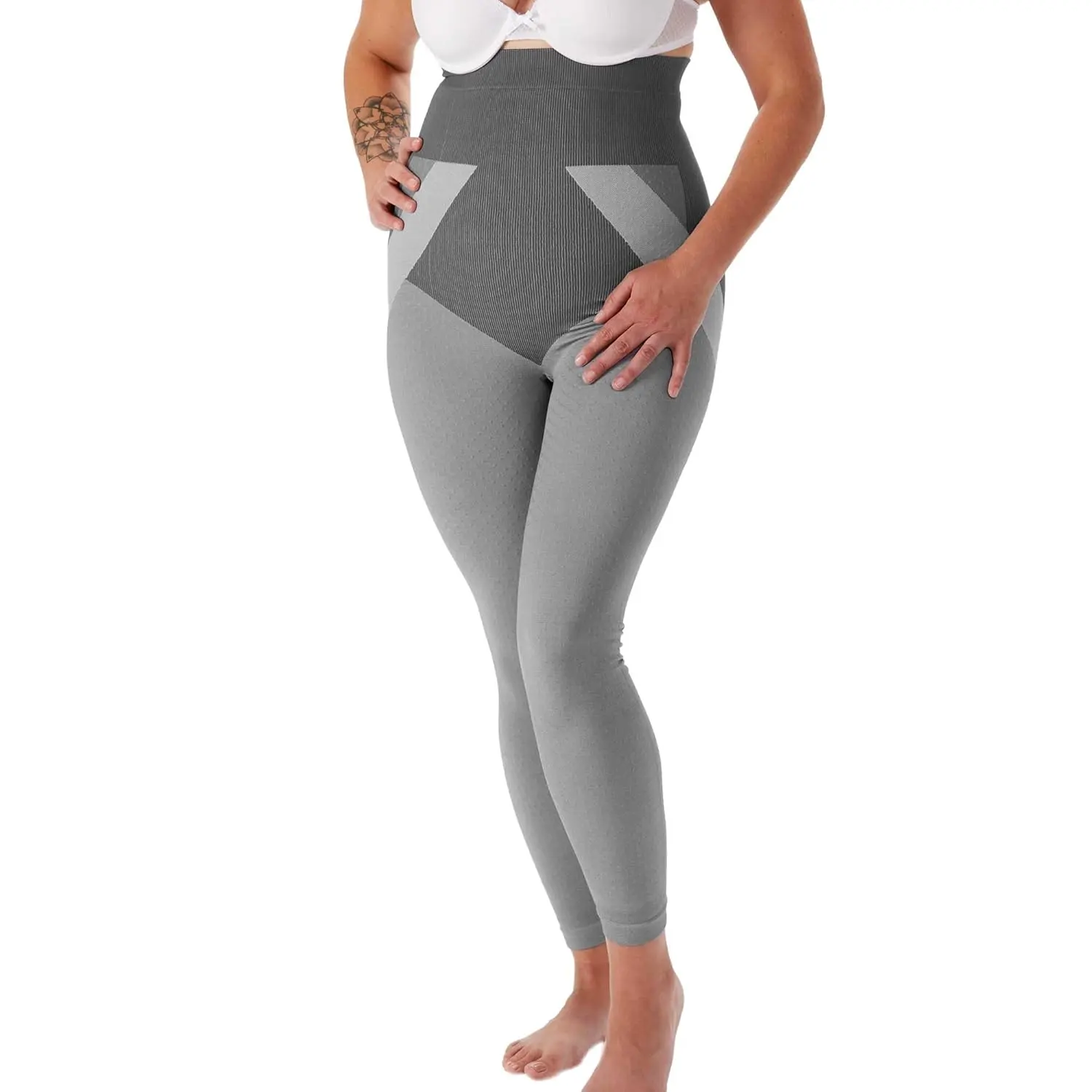 Lanaform slimming leggings with tourmaline beads designed to reduce cellulite on thighs, hips, and stomach.